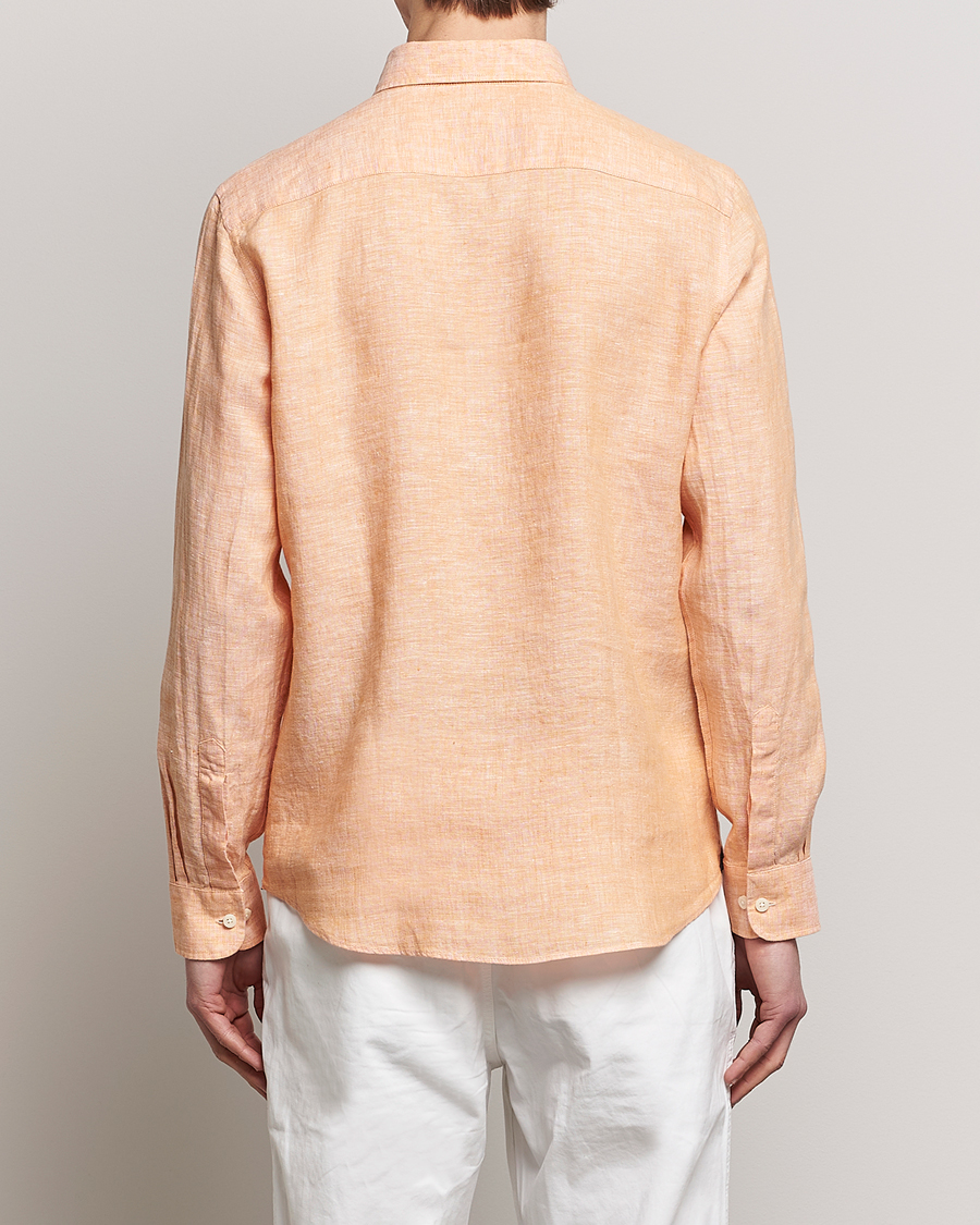 Uomini | Camicie | Morris | Douglas Linen Button Down Shirt Orange