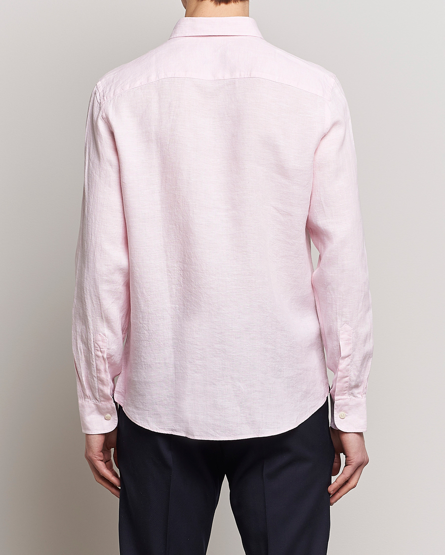 Uomini | Camicie | Morris | Douglas Linen Button Down Shirt Pink