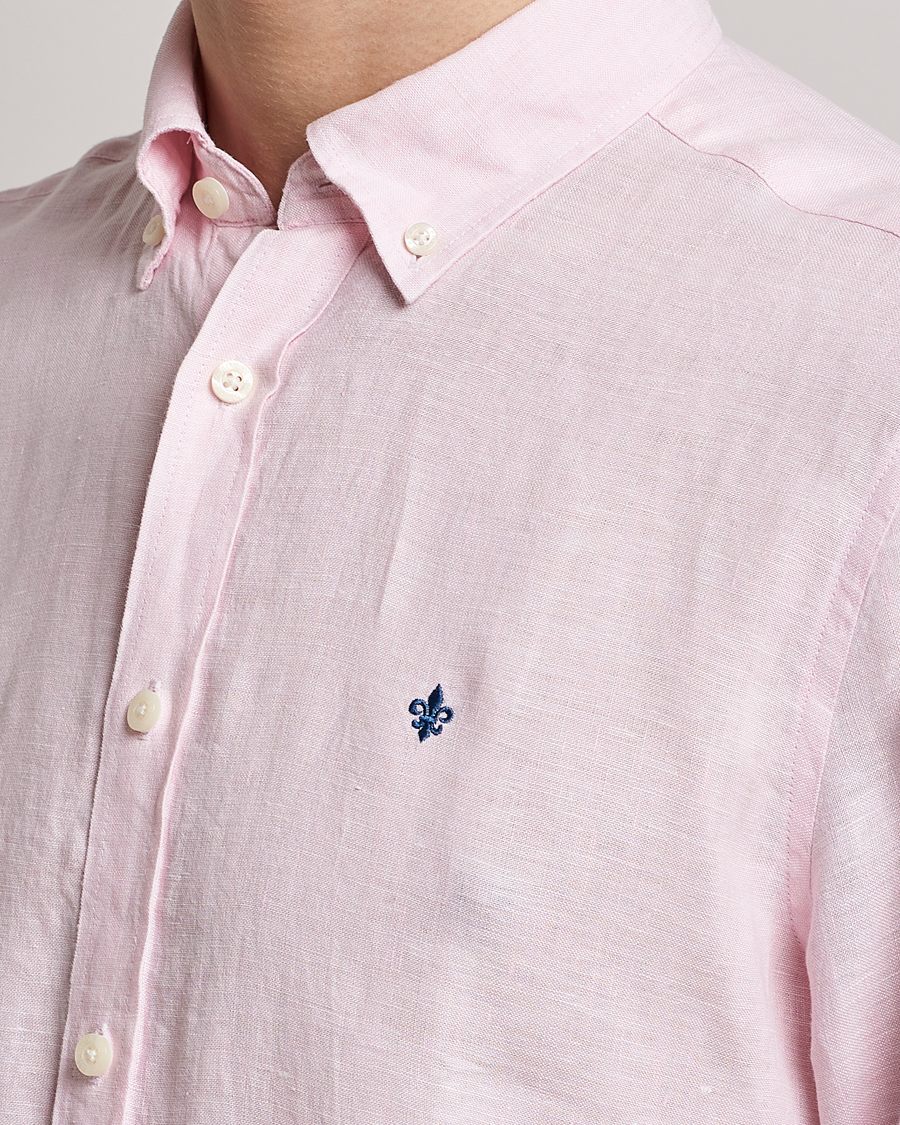 Uomini | Camicie | Morris | Douglas Linen Button Down Shirt Pink