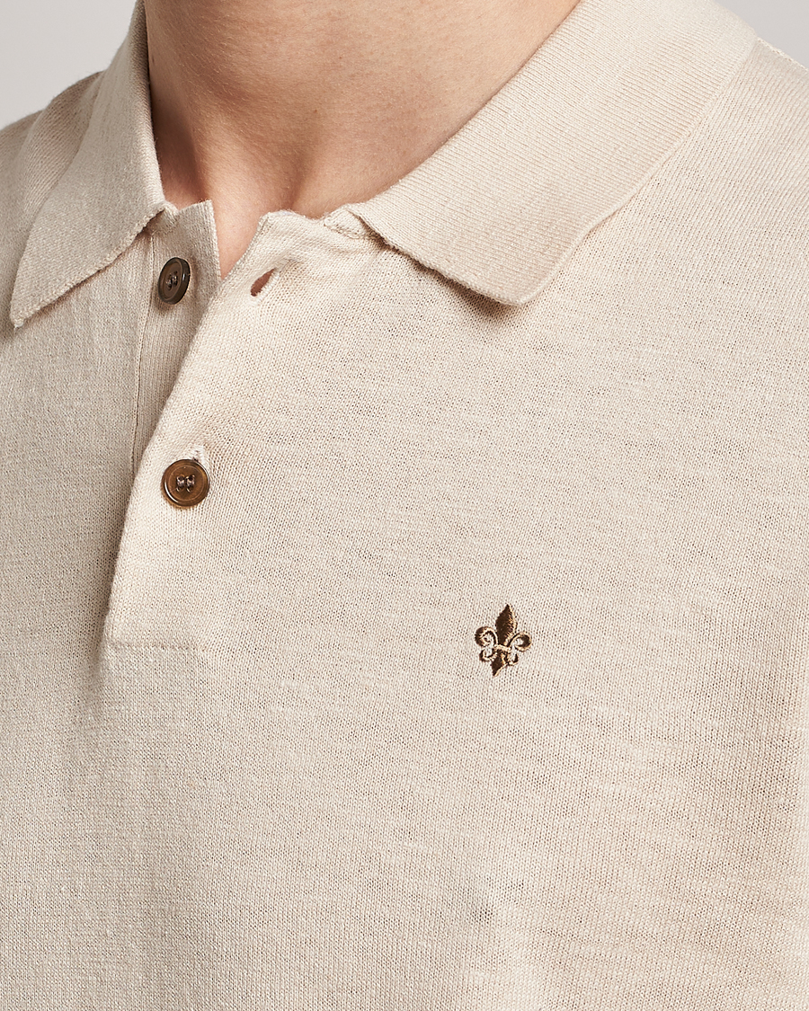 Uomini | Polo | Morris | Harold Cotton/Linen Summer Polo Off White