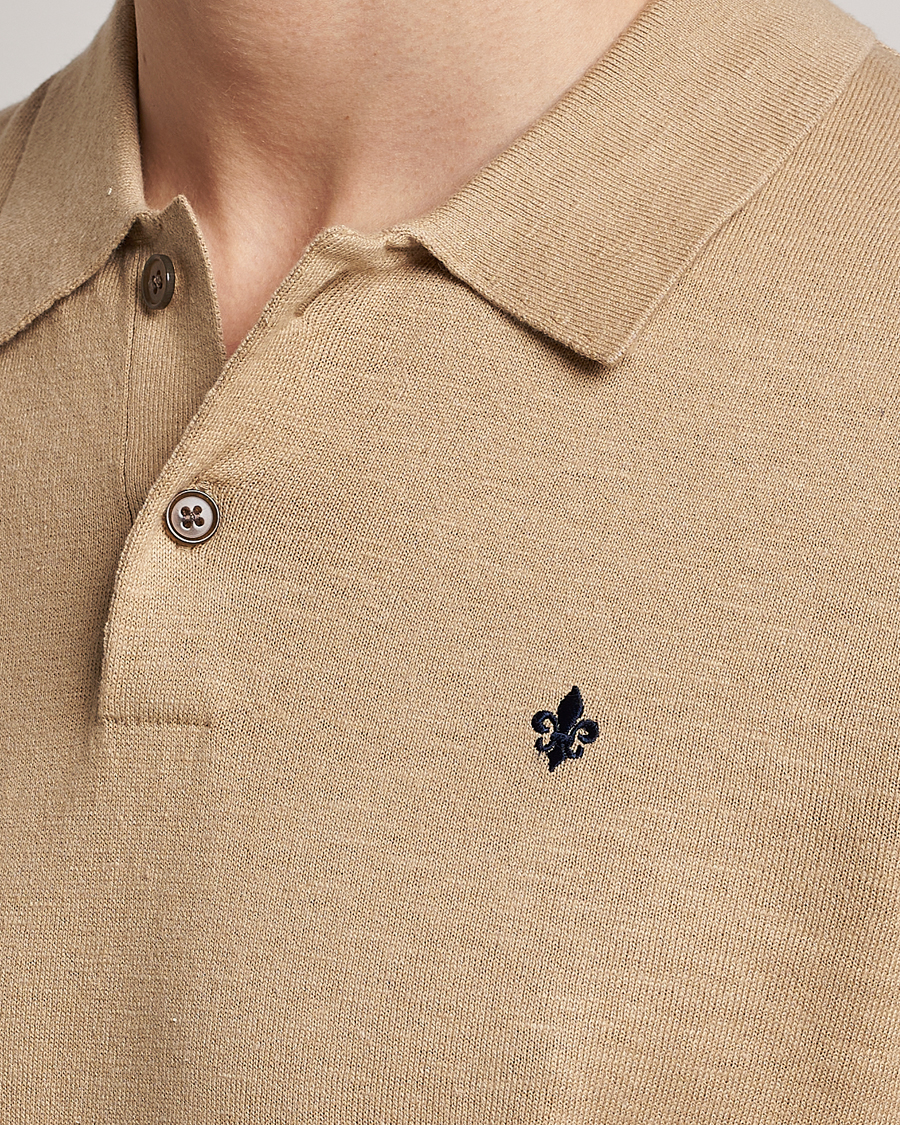 Uomini | Polo | Morris | Harold Cotton/Linen Summer Polo Camel