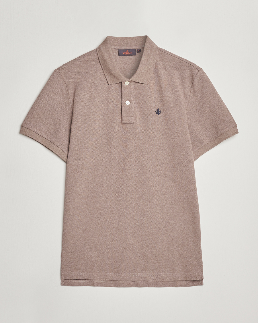 Uomini | Polo | Morris | New Pique Light Brown Melange