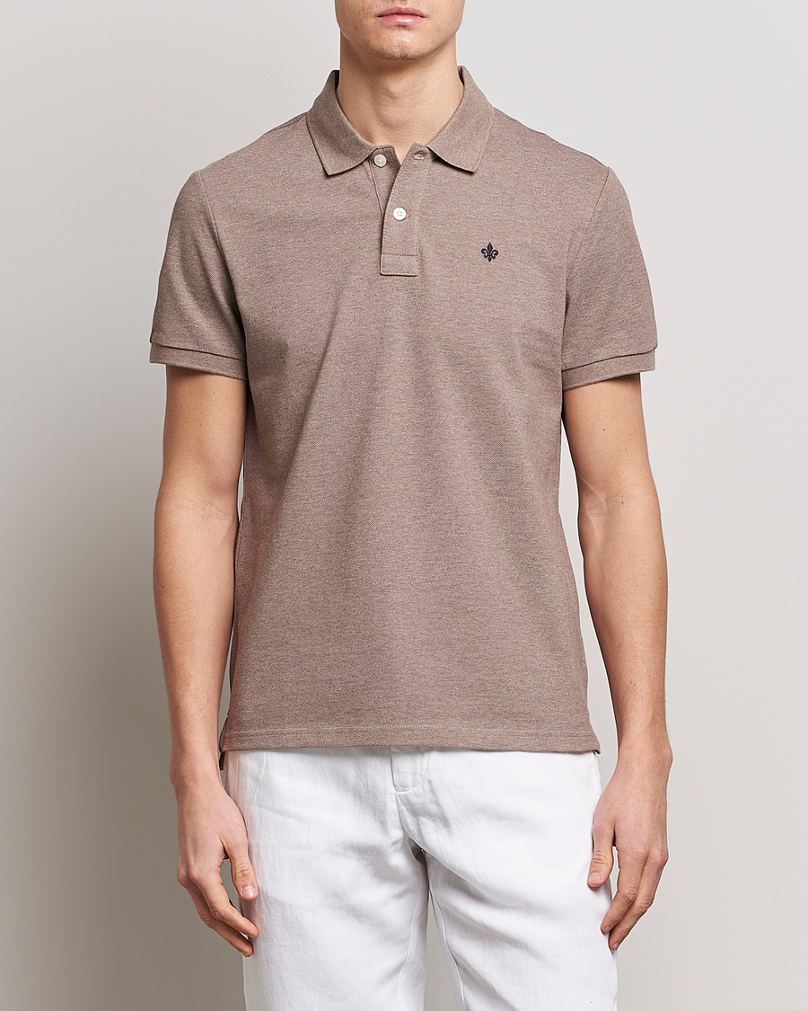Uomini | Polo | Morris | New Pique Light Brown Melange