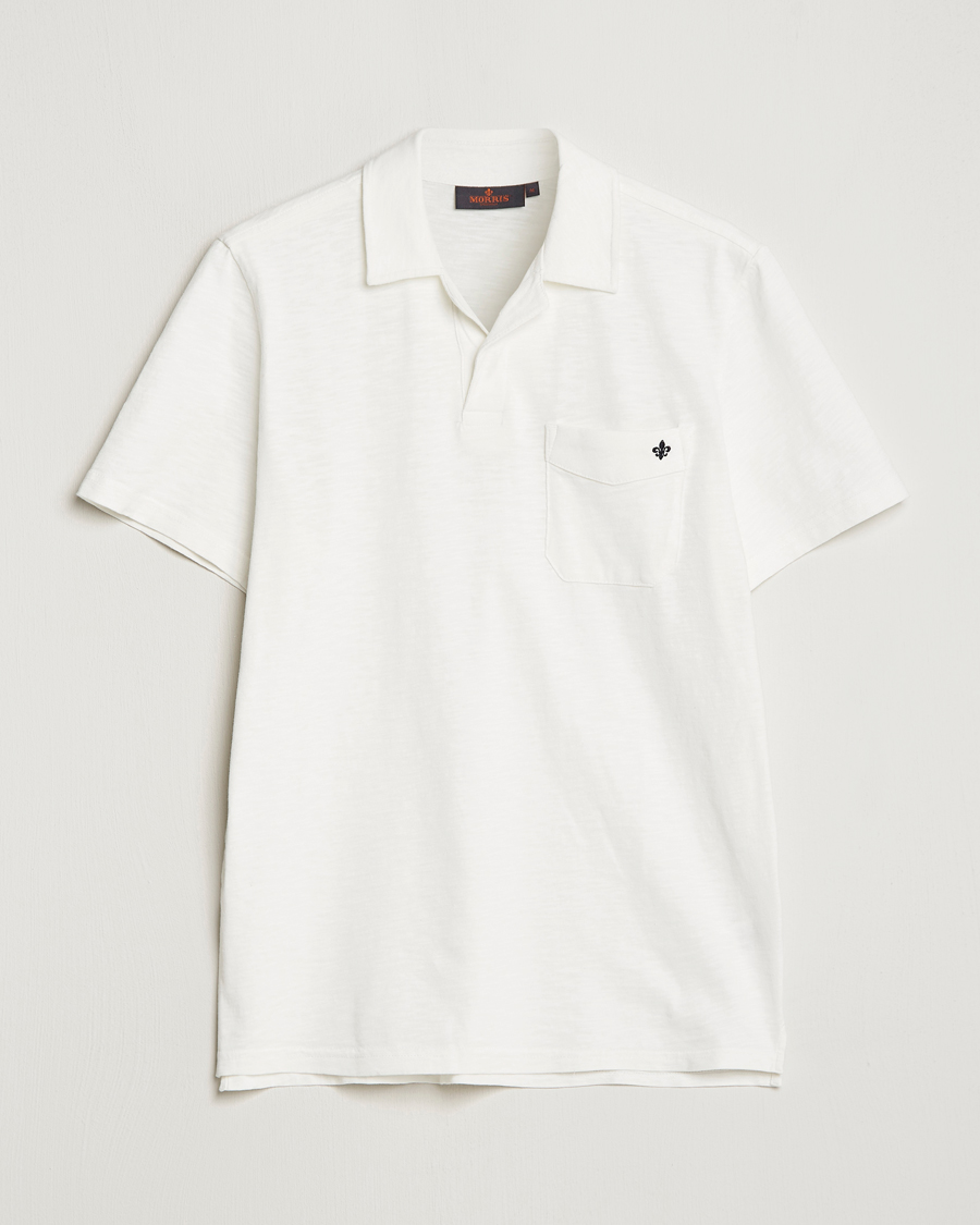 Uomini | Polo | Morris | Clopton Cotton Blend Polo Off White