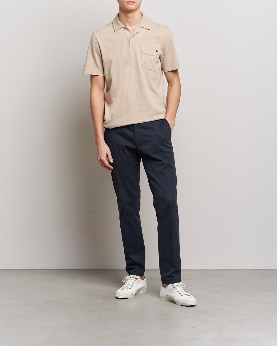 Uomini | Polo | Morris | Clopton Cotton Blend Polo Khaki