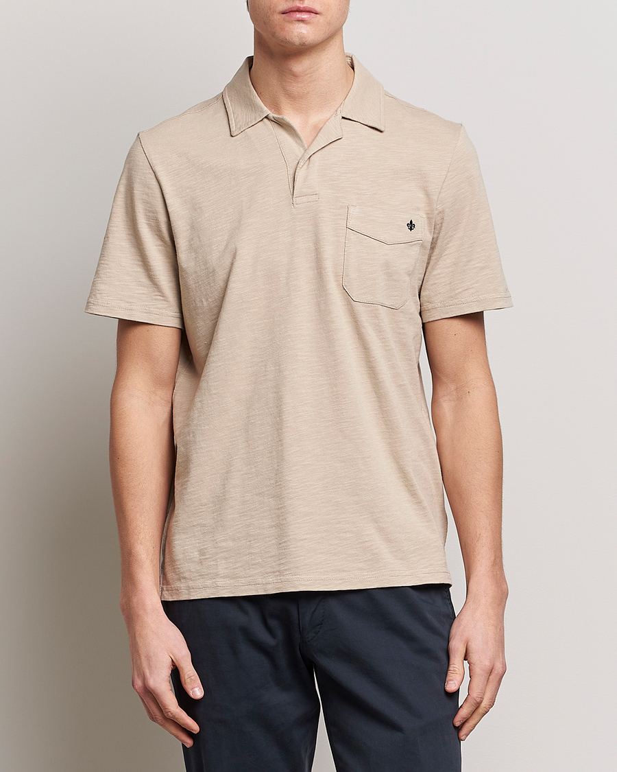 Uomini | Polo | Morris | Clopton Cotton Blend Polo Khaki