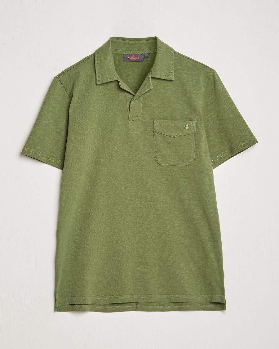 Uomini | Polo | Morris | Clopton Cotton Blend Polo Sage Green
