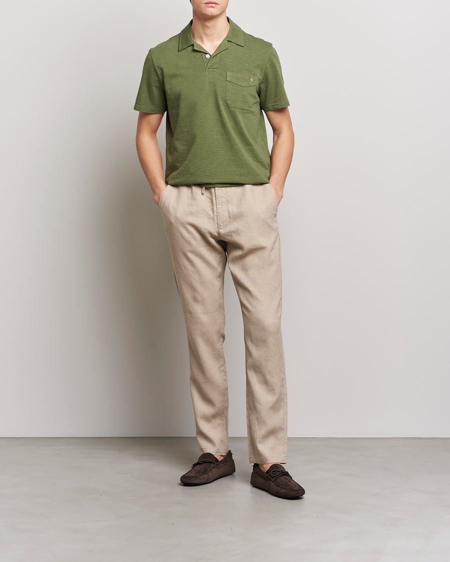 Uomini | Polo | Morris | Clopton Cotton Blend Polo Sage Green