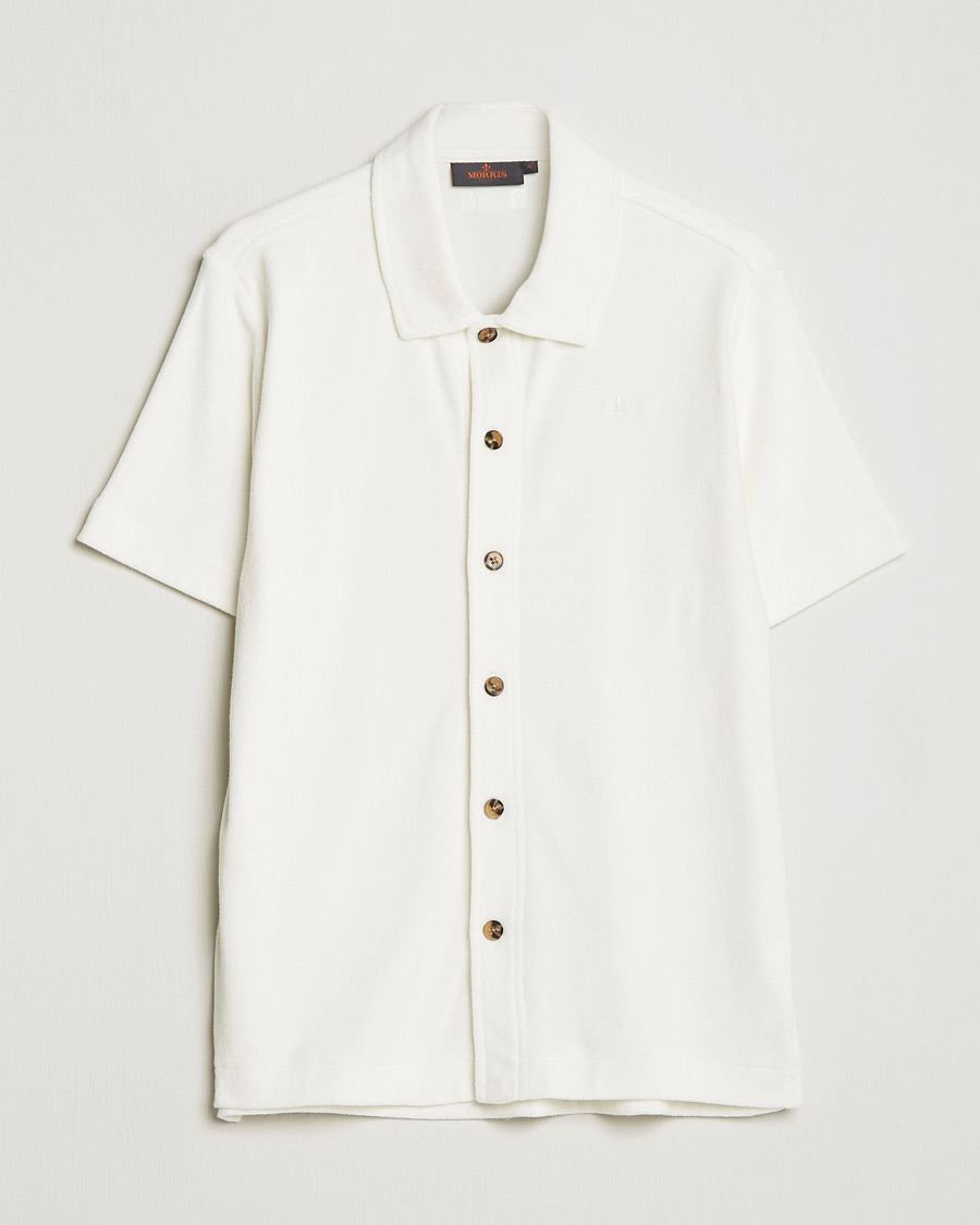 Uomini | Camicie | Morris | Hunter Terry Short Sleeve Shirt Off White