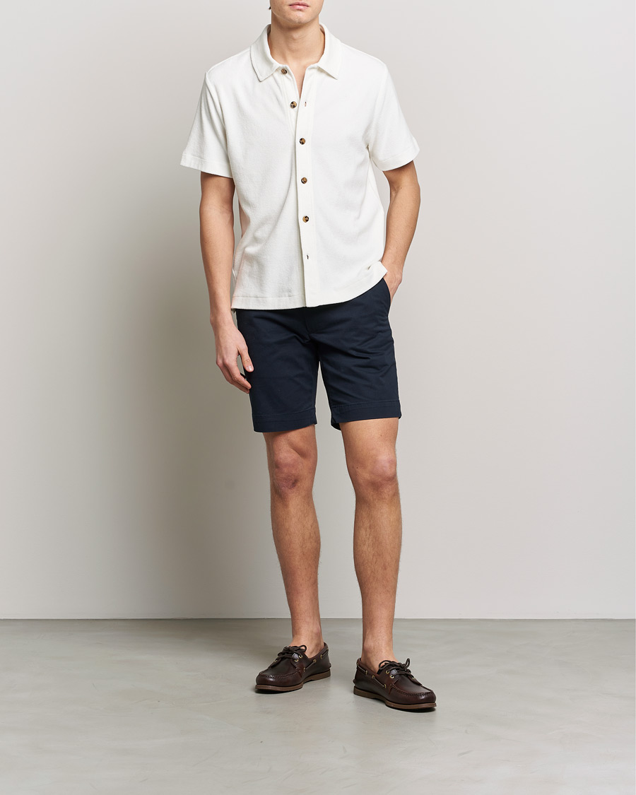 Uomini | Camicie | Morris | Hunter Terry Short Sleeve Shirt Off White