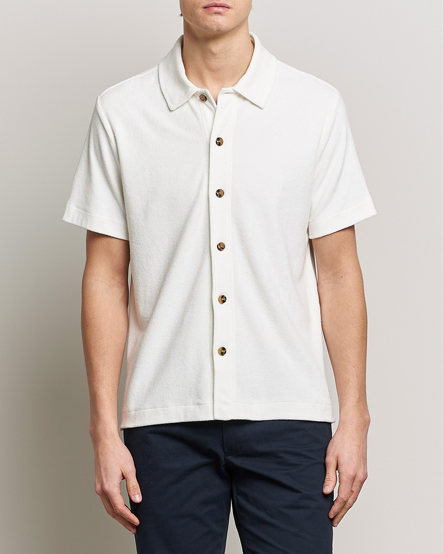 Uomini | Camicie | Morris | Hunter Terry Short Sleeve Shirt Off White