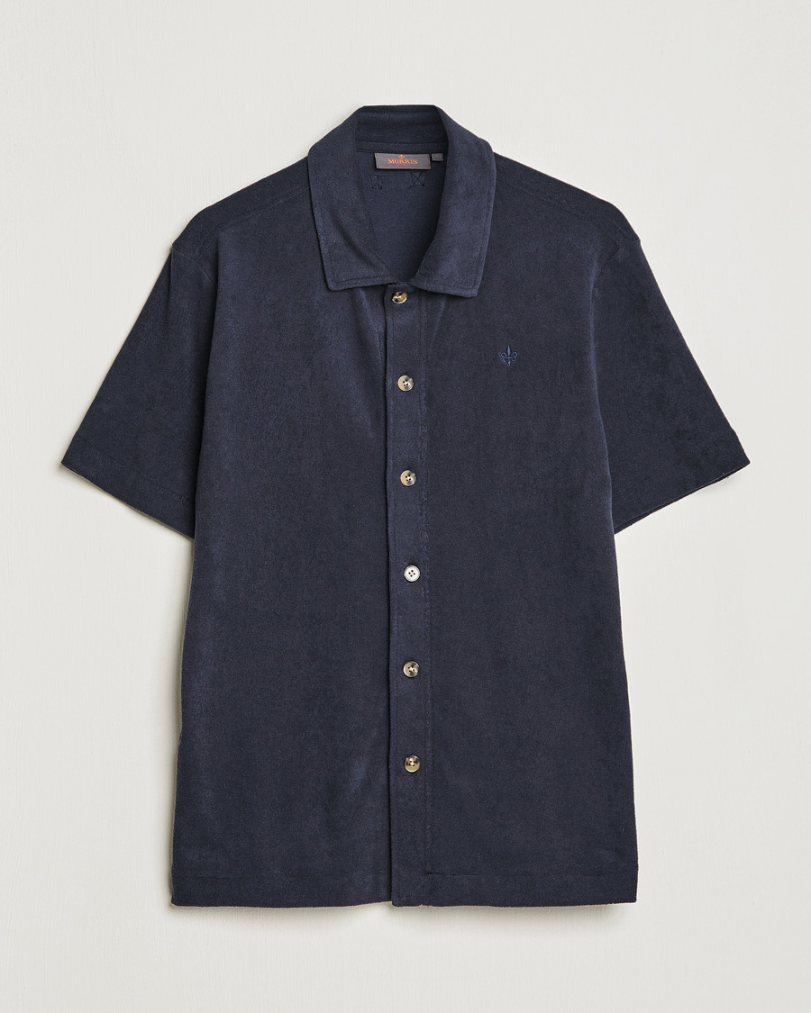 Uomini | Camicie | Morris | Hunter Terry Short Sleeve Shirt Old Blue