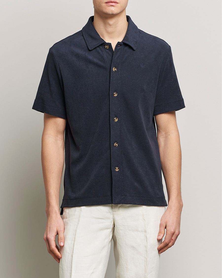 Uomini | Camicie | Morris | Hunter Terry Short Sleeve Shirt Old Blue