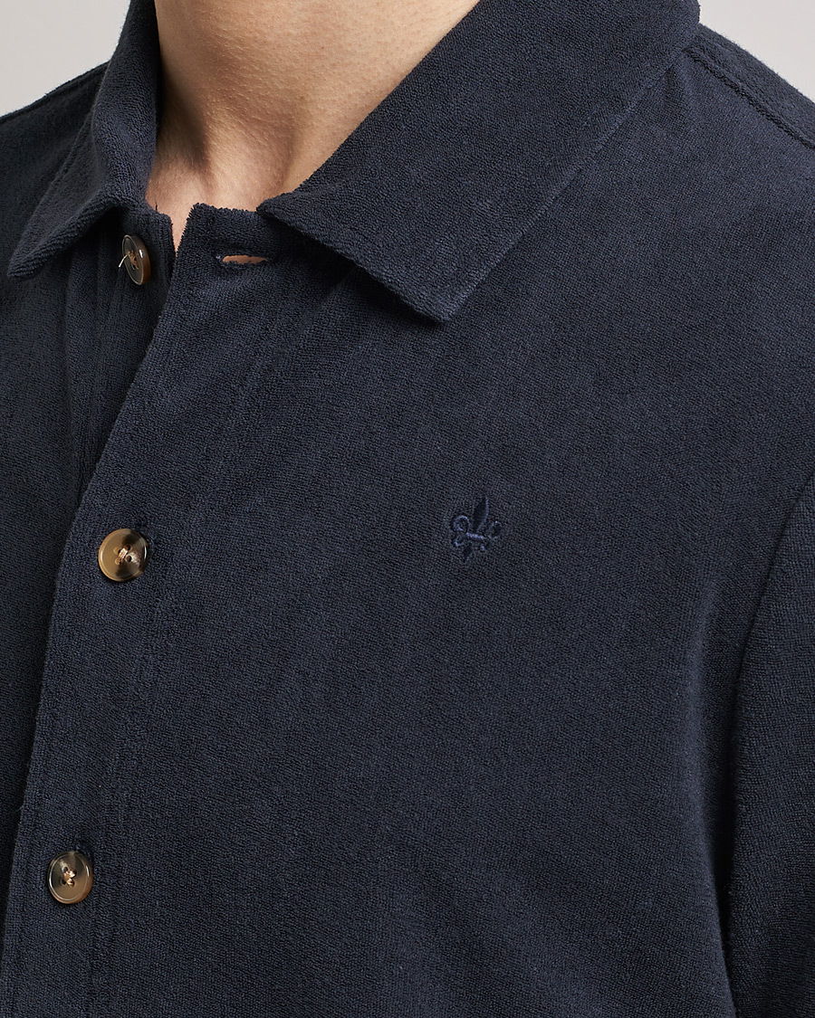 Uomini | Camicie | Morris | Hunter Terry Short Sleeve Shirt Old Blue