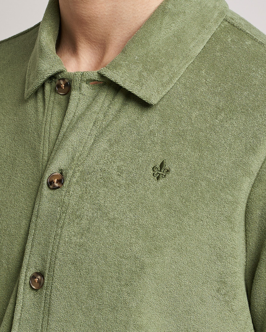 Uomini | Camicie | Morris | Hunter Terry Short Sleeve Shirt Sage Green