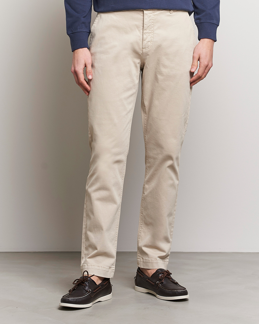 Uomini | Pantaloni | Morris | Jeffrey Brushed Chinos Khaki