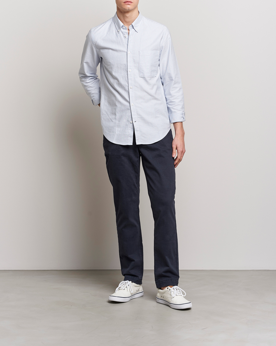 Uomini | Pantaloni | Morris | Jeffrey Brushed Chinos Blue