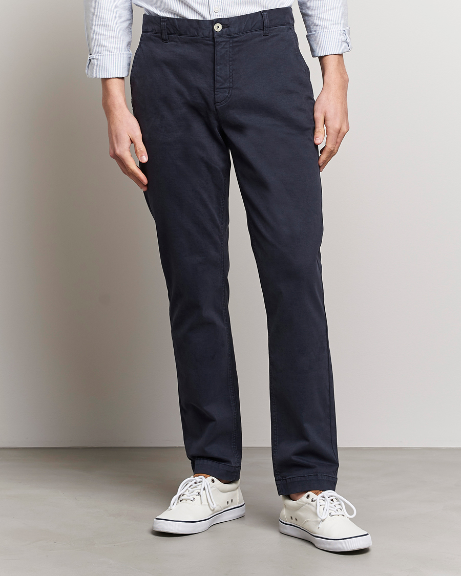 Uomini | Pantaloni | Morris | Jeffrey Brushed Chinos Blue