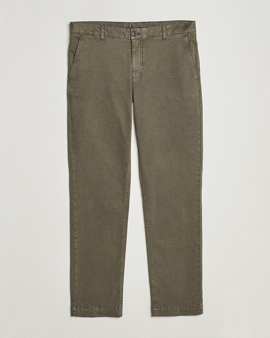 Uomini | Pantaloni | Morris | Jeffrey Brushed Chinos Olive