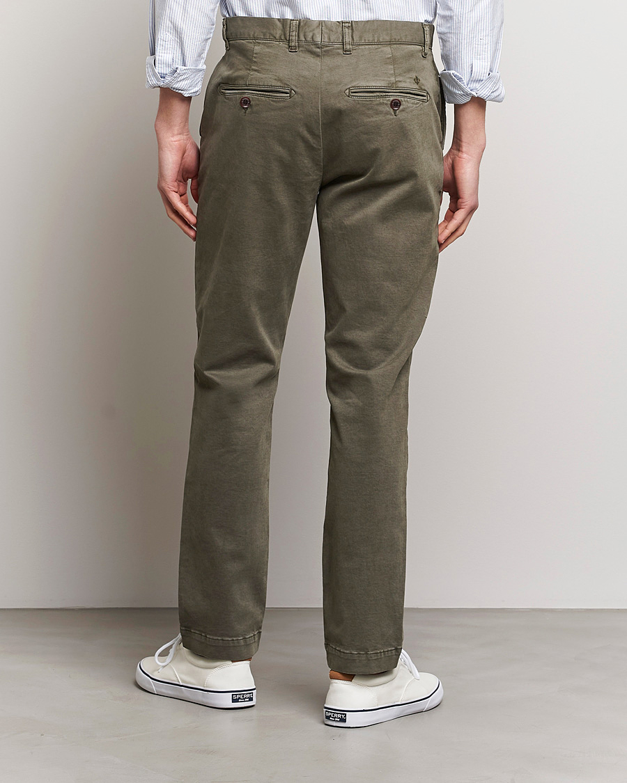Uomini | Pantaloni | Morris | Jeffrey Brushed Chinos Olive