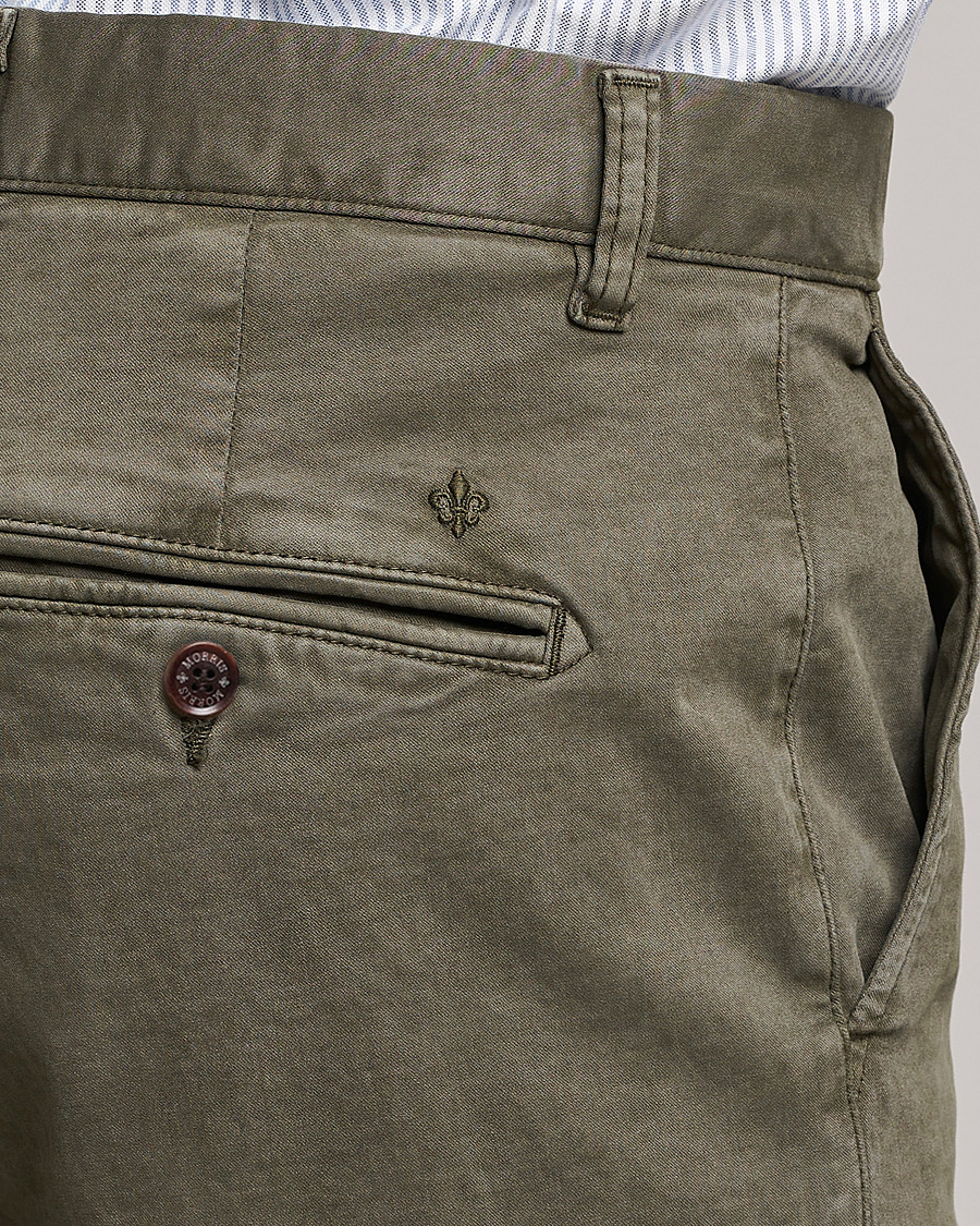Uomini | Pantaloni | Morris | Jeffrey Brushed Chinos Olive