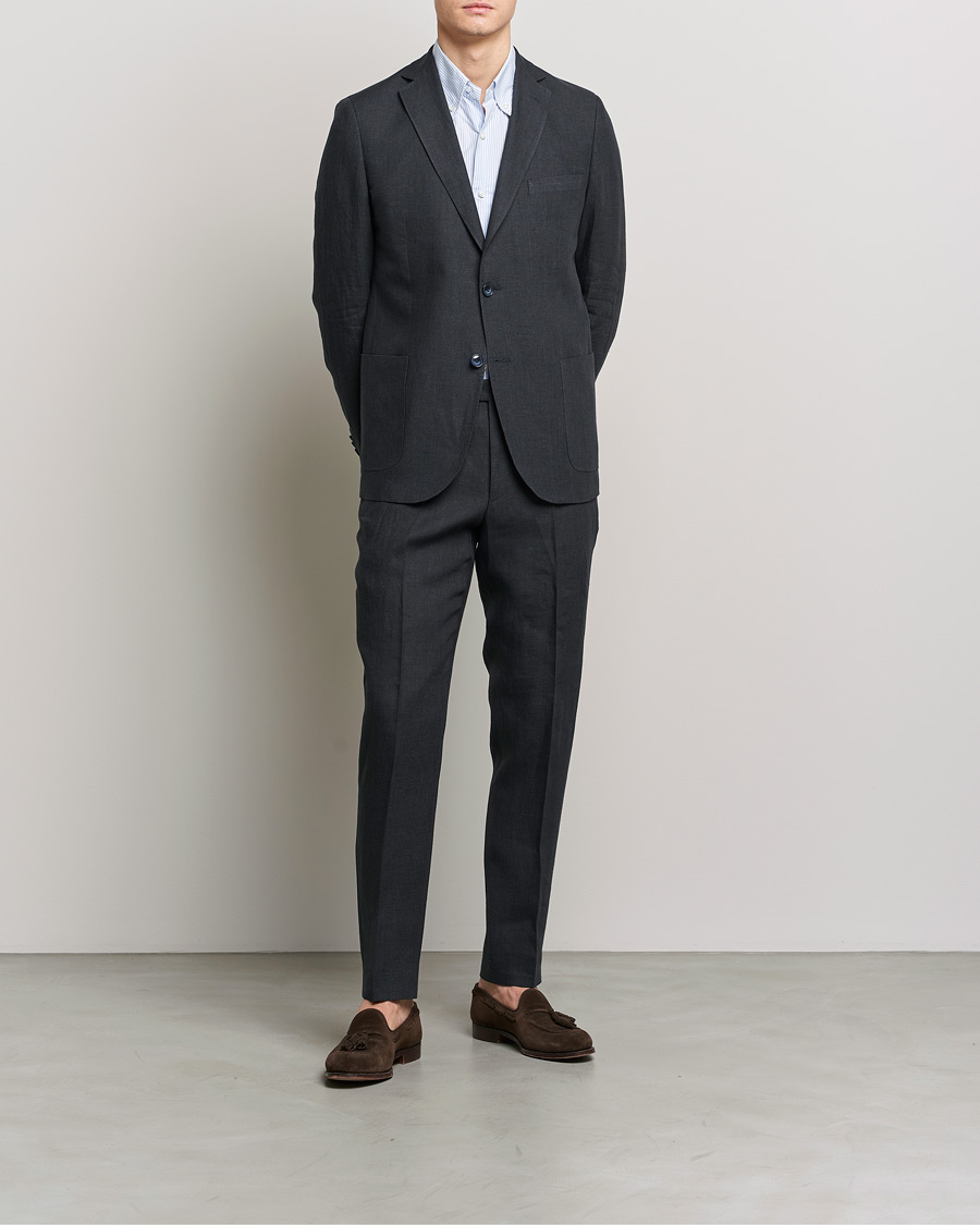 Uomini | Blazers | Morris | Archie Linen Suit Blazer Navy
