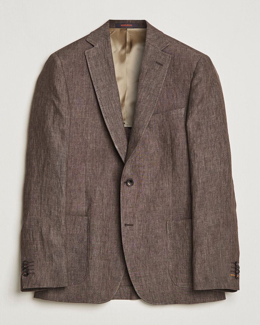 Uomini | Blazers | Morris | Archie Linen Suit Blazer Brown