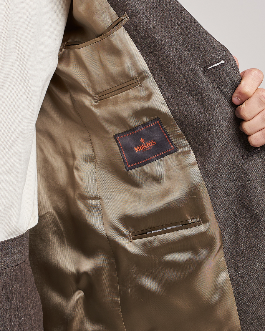 Uomini | Blazers | Morris | Archie Linen Suit Blazer Brown
