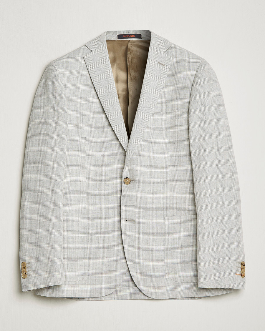 Uomini | Blazers | Morris | Archie Glencheck Cotton Blazer Khaki