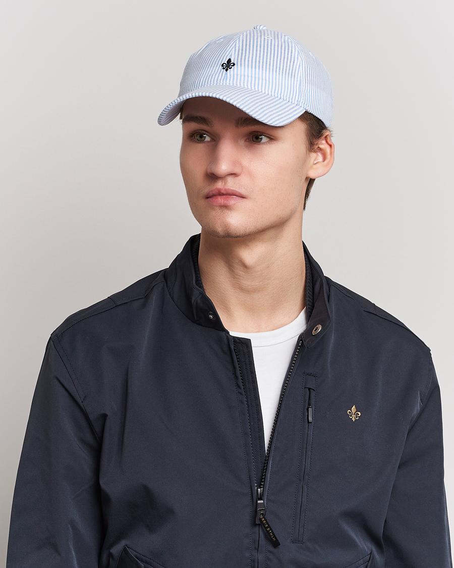 Uomini | Morris Chapman StripedCotton Cap Blue/White | Morris | Chapman StripedCotton Cap Blue/White