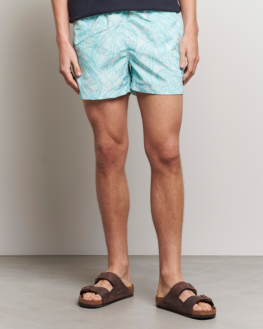 Uomini | Costumi da bagno | Morris | Paisley Bathing Trunks Turquoise