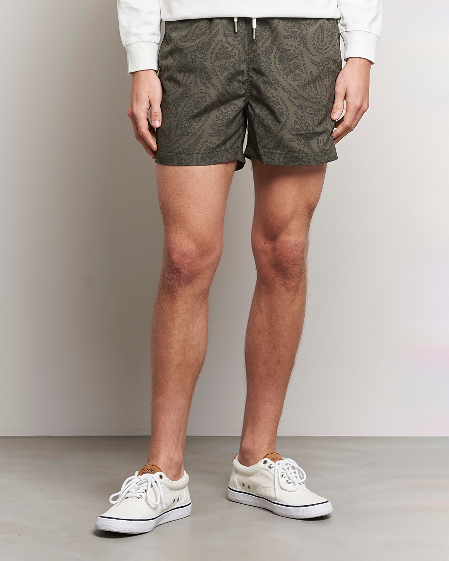 Uomini | Costumi da bagno | Morris | Paisley Bathing Trunks Olive
