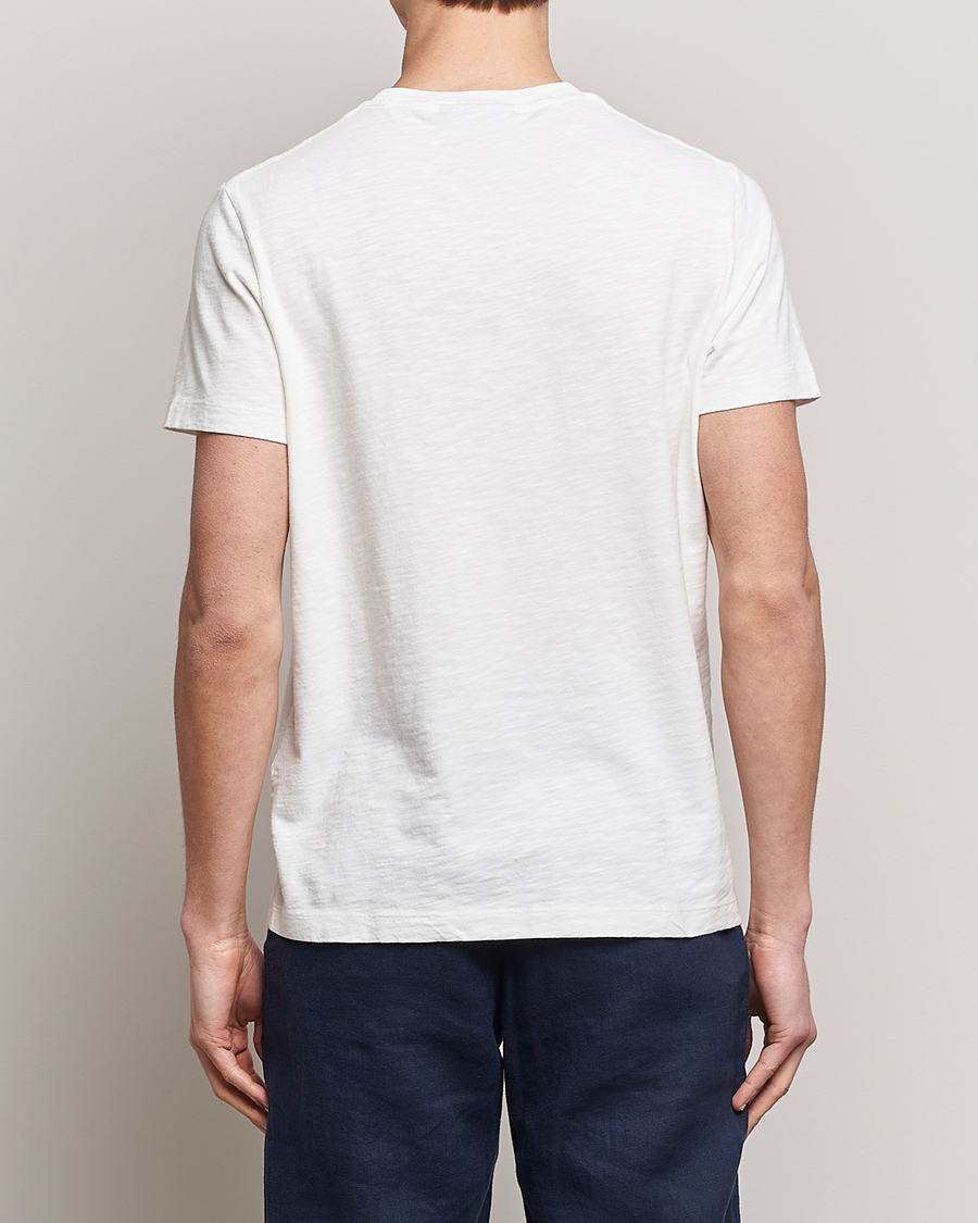 Uomini | T-shirt | Morris | Lily Slub Pocket Crew Neck Tee White
