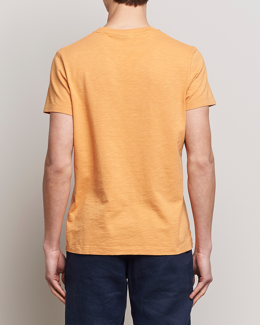 Uomini | T-shirt | Morris | Lily Slub Pocket Crew Neck Tee Orange
