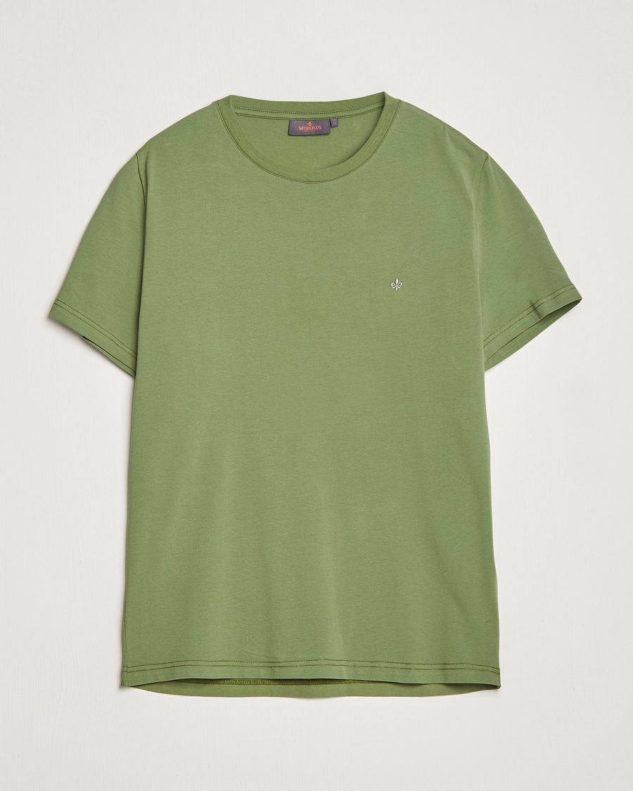 Uomini | T-shirt | Morris | James Cotton T-Shirt Dark Green