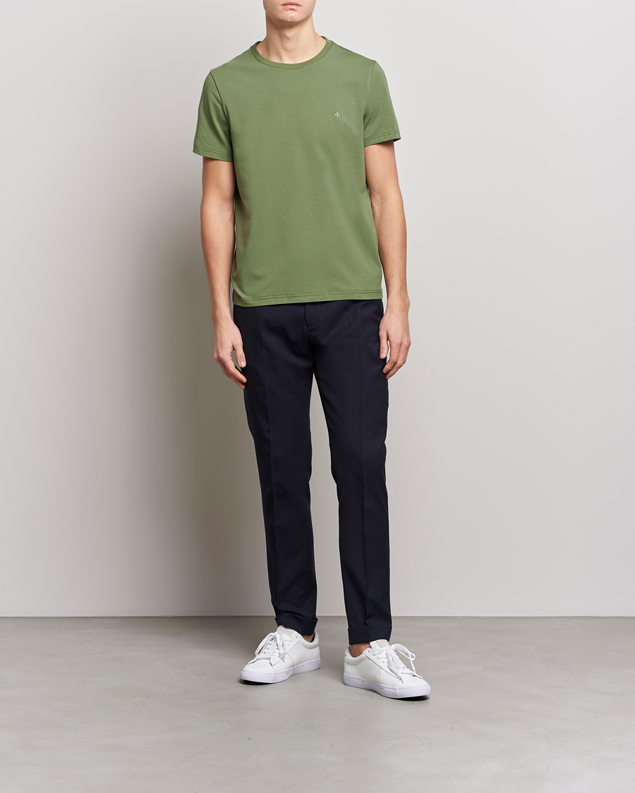Uomini | T-shirt | Morris | James Cotton T-Shirt Dark Green