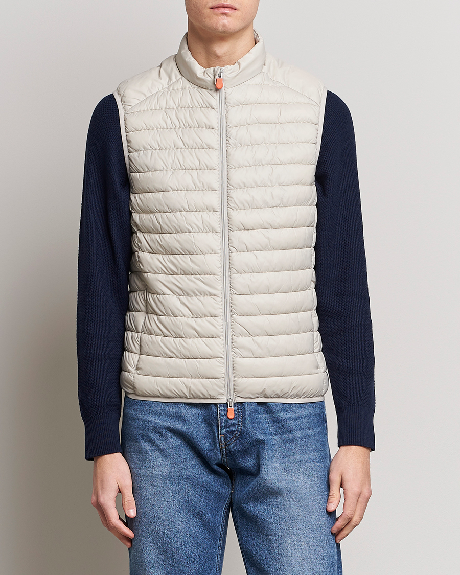 Uomini | Gilet | Save The Duck | Adamus Lightweight Padded Vest Rainy Beige