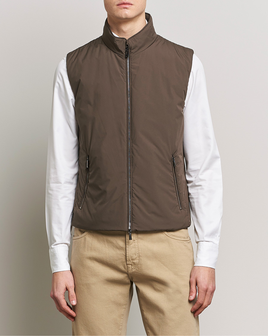 Uomini | Gilet | MooRER | Senio Padded Vest Brown