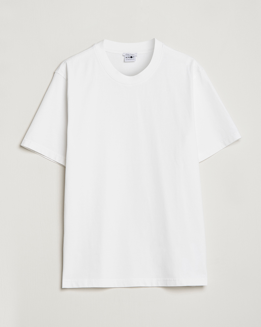 Uomini | T-shirt | NN07 | Adam Pima Crew Neck T-Shirt White