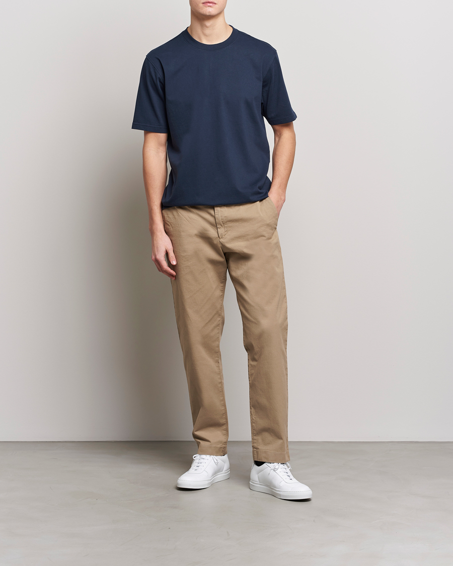 Uomini | T-shirt | NN07 | Adam Pima Crew Neck T-Shirt Navy Blue