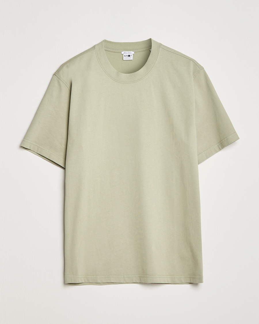 Uomini | T-shirt | NN07 | Adam Pima Crew Neck T-Shirt Pale Green