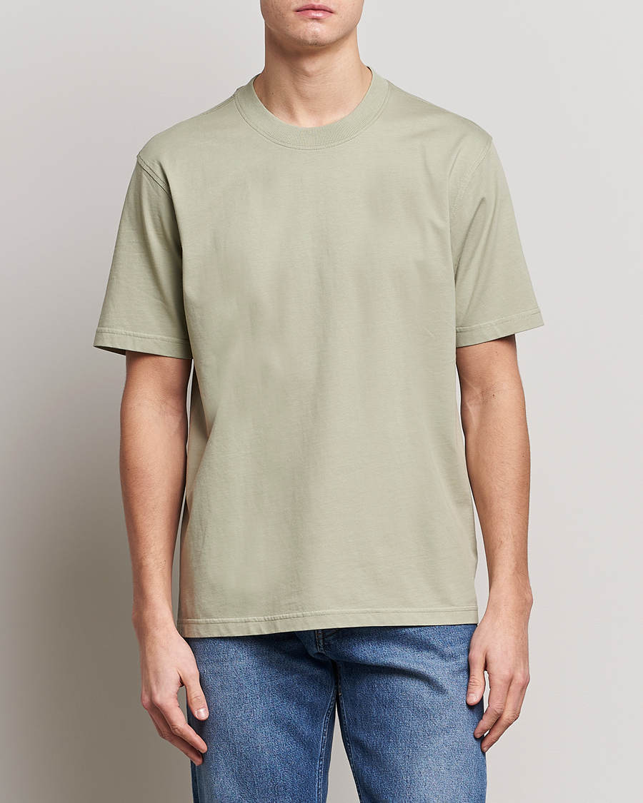 Uomini | T-shirt | NN07 | Adam Pima Crew Neck T-Shirt Pale Green