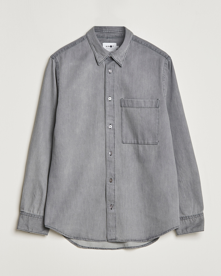 Uomini | Camicie | NN07 | Cohen Tencel Denim Shirt Grey Denim