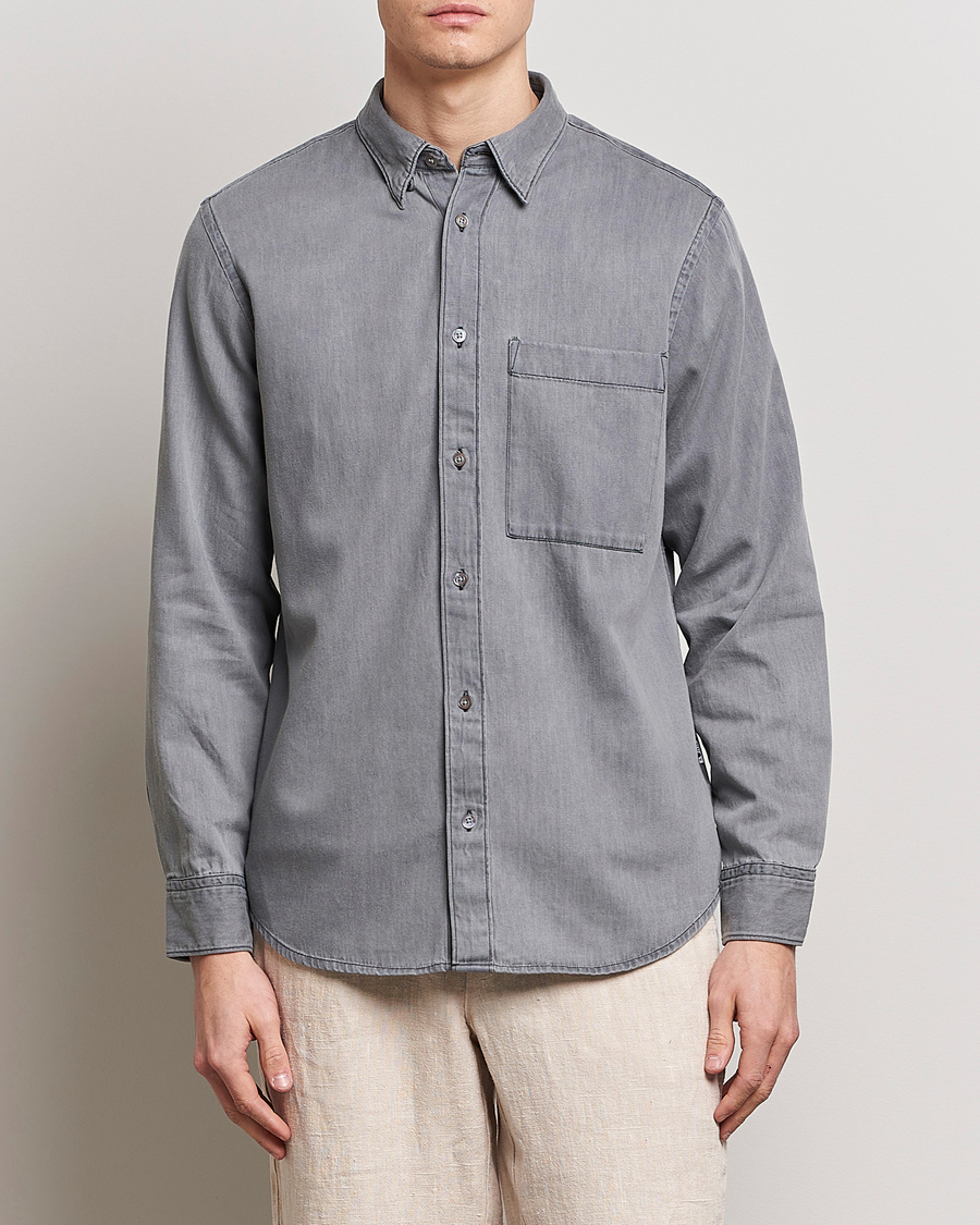 Uomini | Camicie | NN07 | Cohen Tencel Denim Shirt Grey Denim