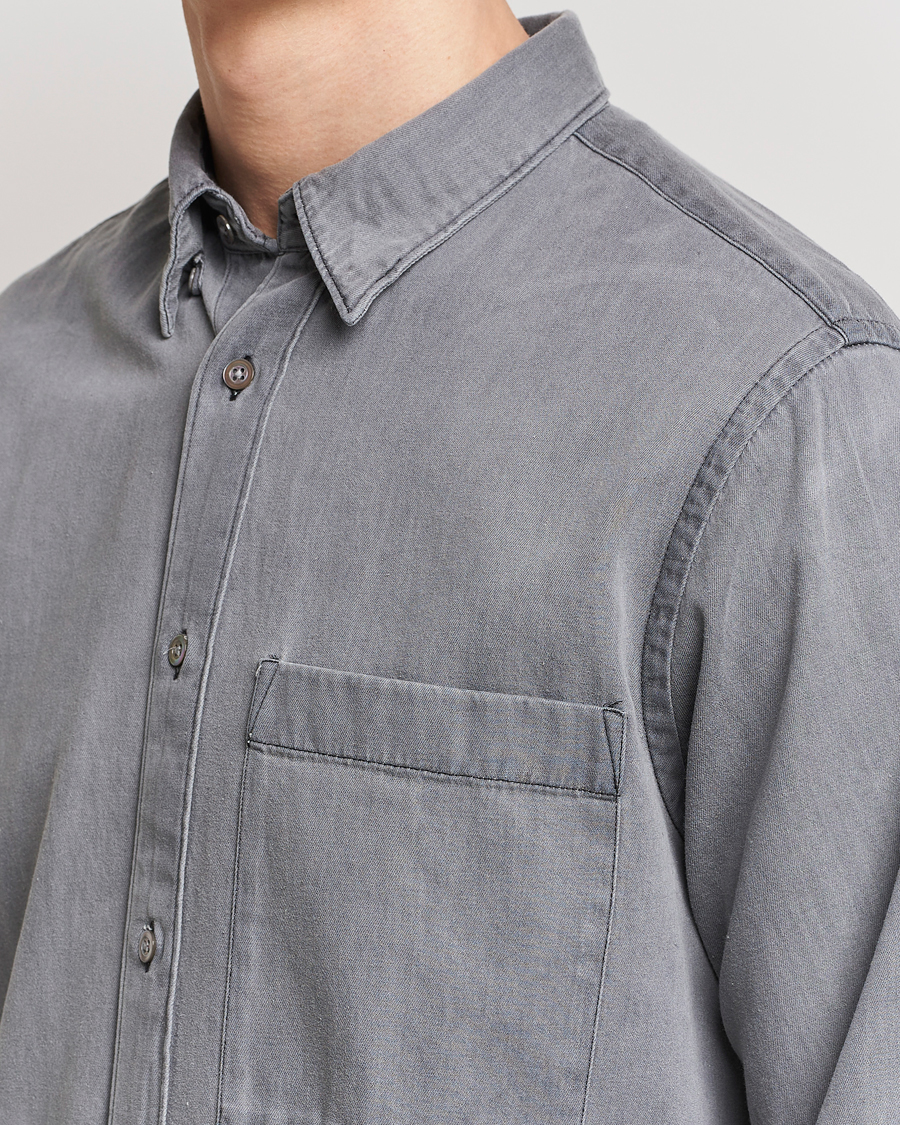 Uomini | Camicie | NN07 | Cohen Tencel Denim Shirt Grey Denim