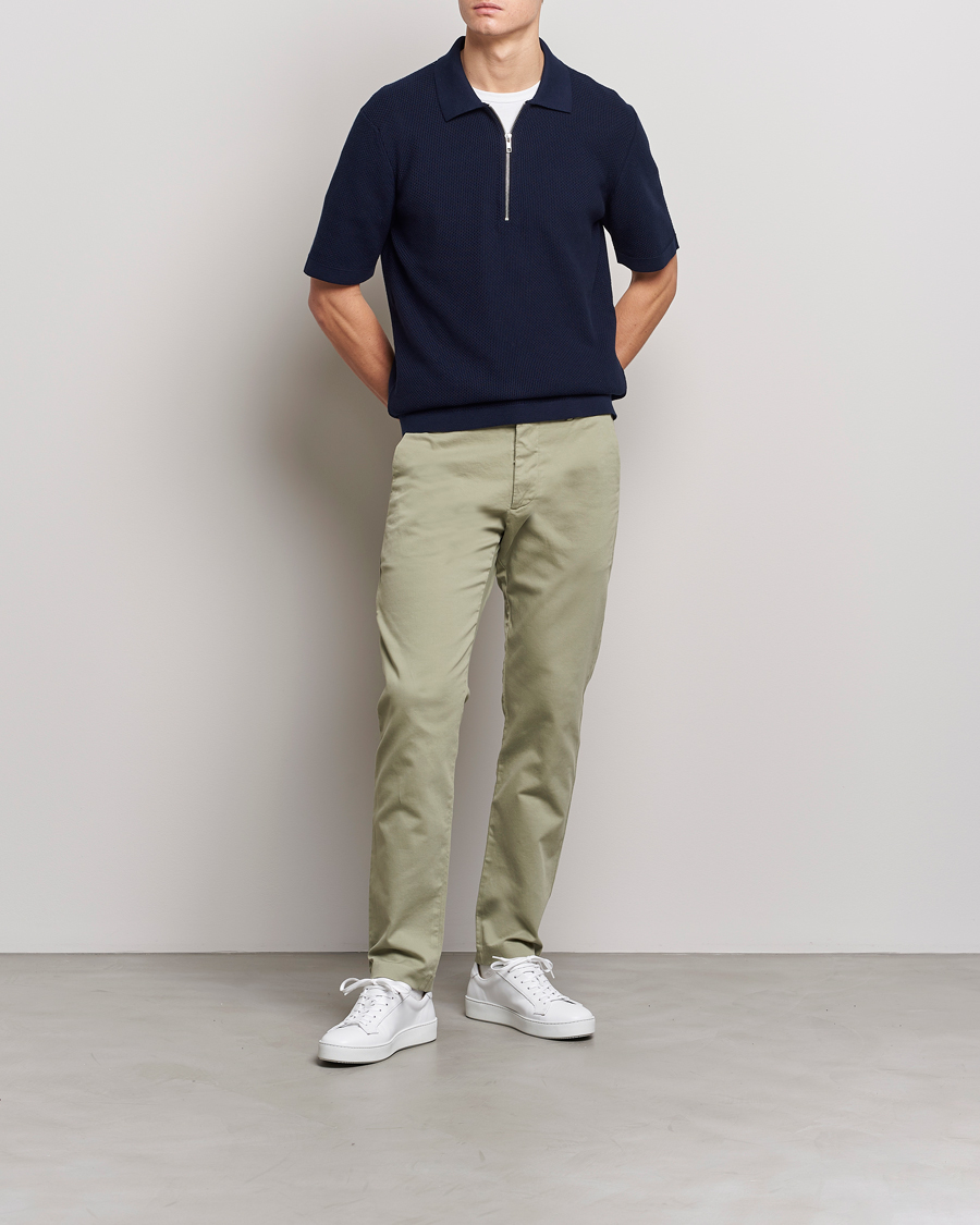 Uomini | Pantaloni | NN07 | Theo Regular Fit Stretch Chinos Oil Green