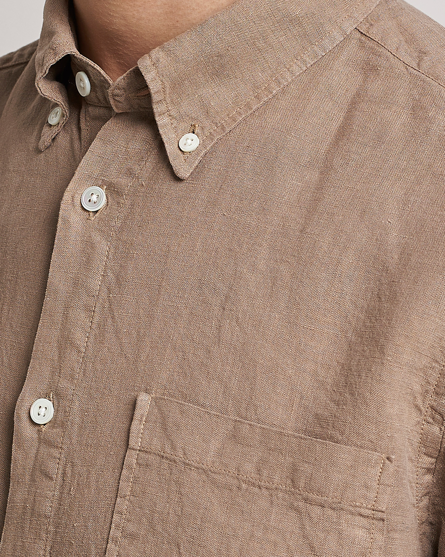 Uomini | Camicie | NN07 | Arne Linen Shirt Greige