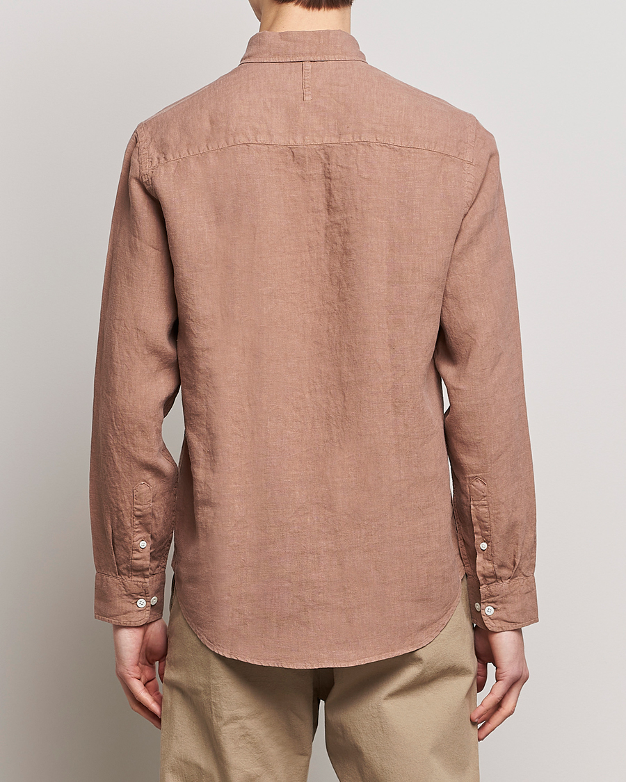 Uomini | Camicie | NN07 | Arne Linen Shirt Nougat