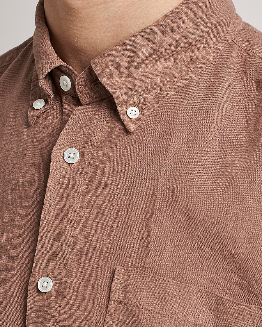 Uomini | Camicie | NN07 | Arne Linen Shirt Nougat