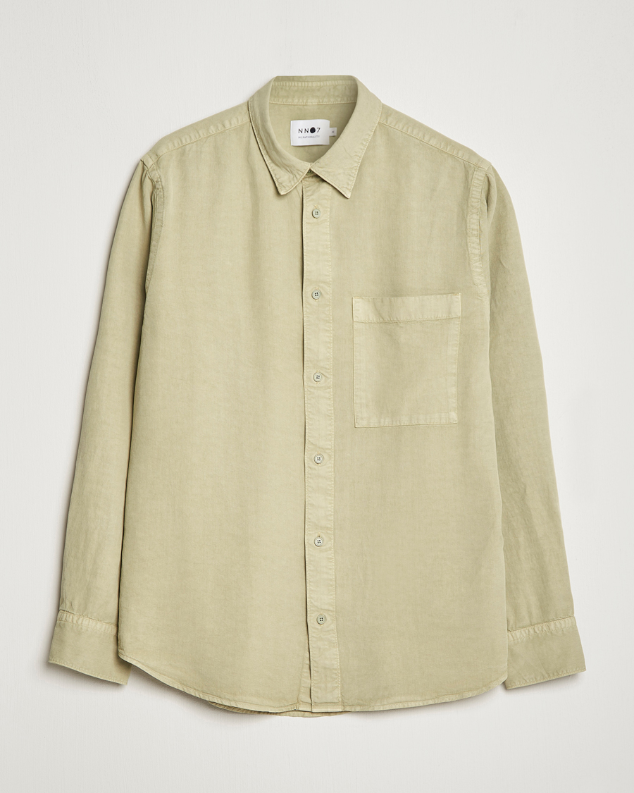 Uomini | Camicie | NN07 | Cohen Tencel Shirt Pale Green